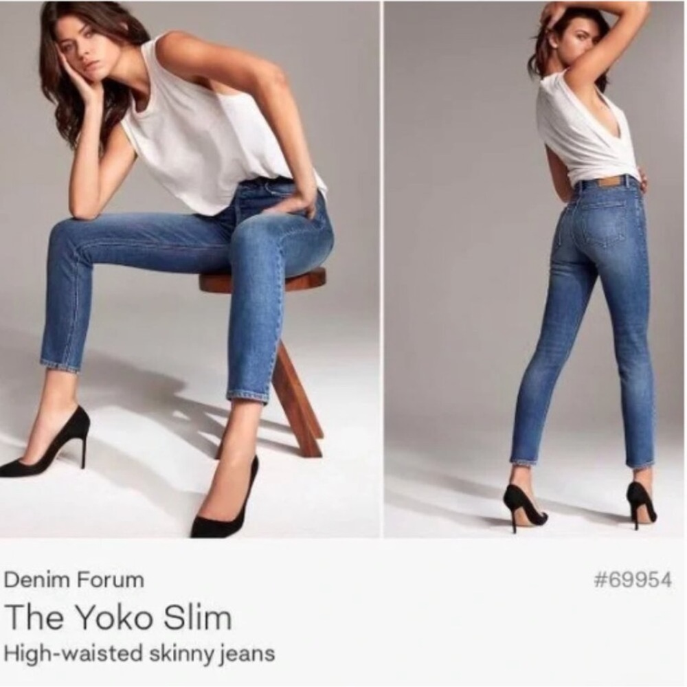 Aritzia Denim Forum The Yoko High Rise Slim Skinny Jeans Light Wash Size 26